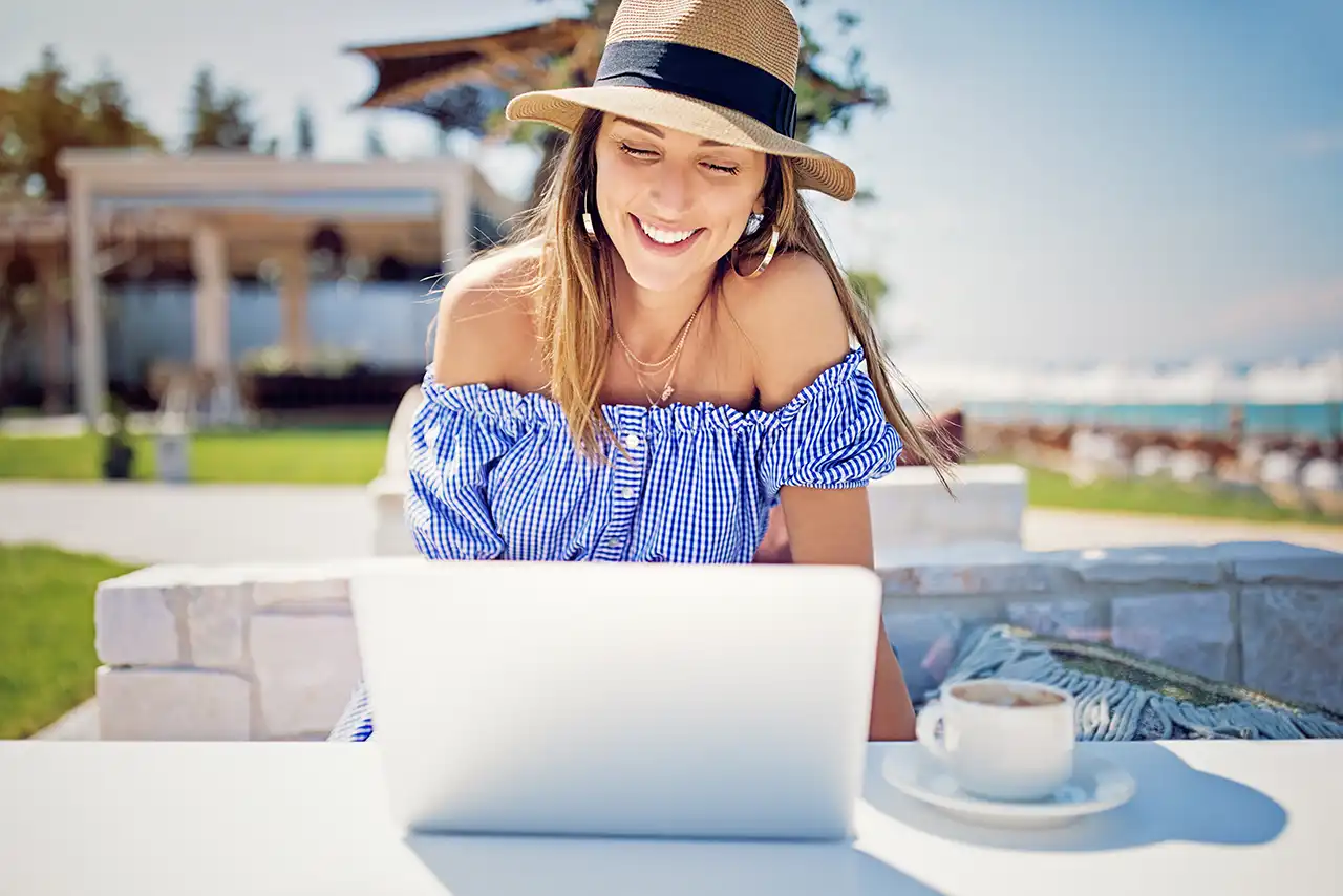 woman-working-outdoors-at-retreat